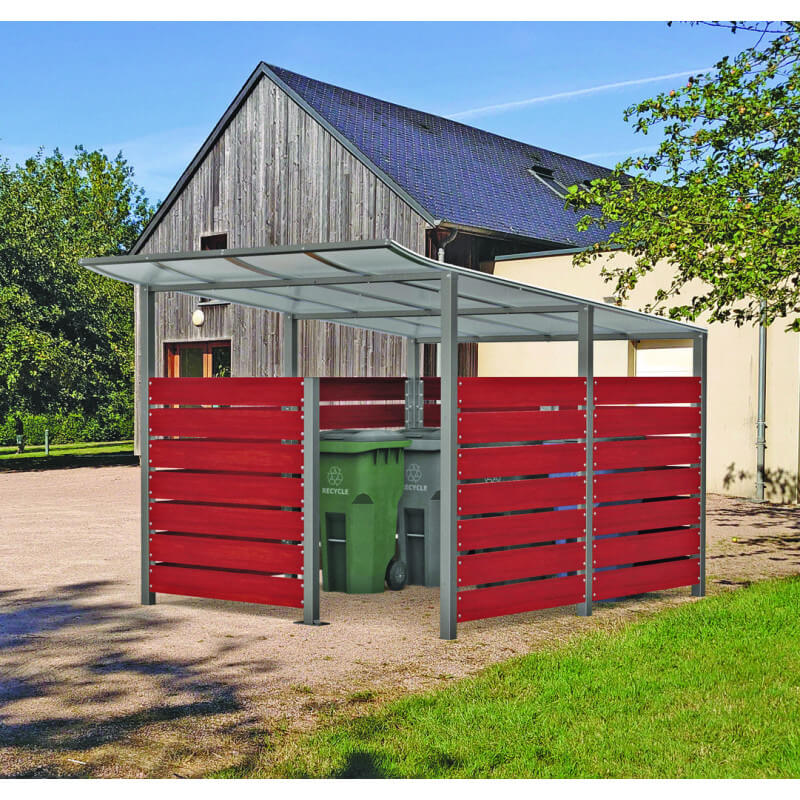 Cache-conteneurs acier bois MODULO direct urbain